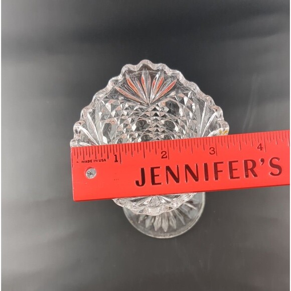 Vintage Brilliant Clear Cut Glass Bud Vase‎ 6" Crystal Flower Vase Decorative - Picture 7 of 9